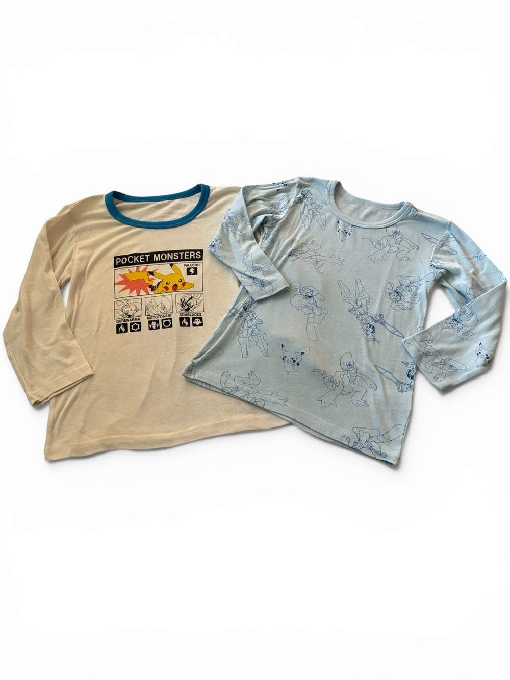 Pokemon Pocket Monsters Long Sleeve Shirts Kids Small Pikachu Anime Japan 130